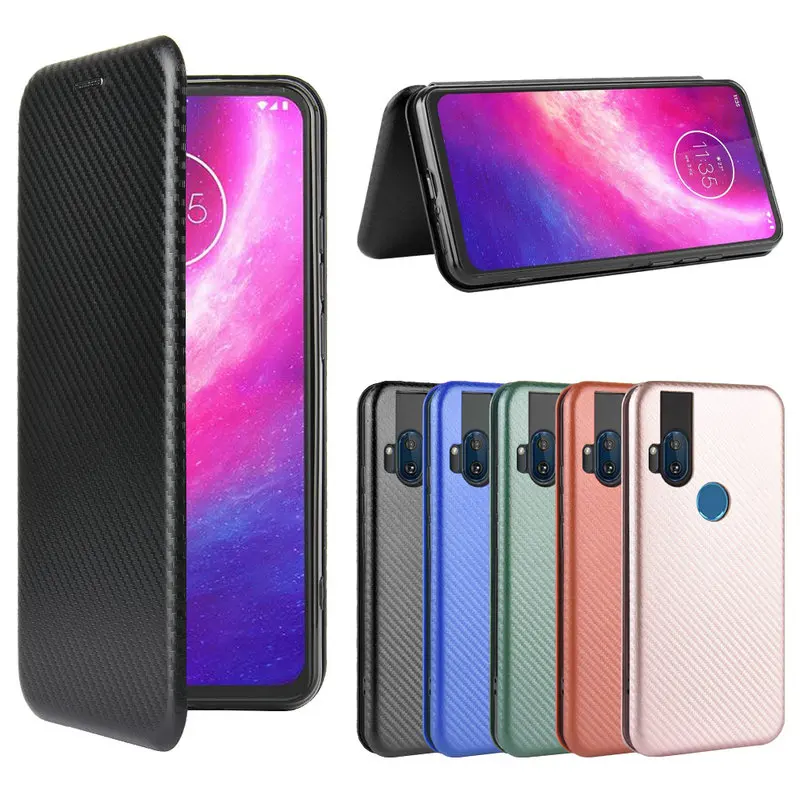 

Чехол для Motorola Moto One Hyper, новый чехол-книжка из углеродного волокна для Moto One Action One Zoom One Macro One Fusion, чехол-книжка