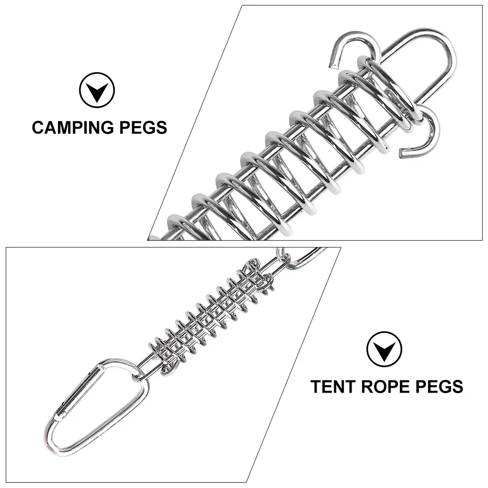 

1 Set Spring Anchor Tent Pegs Outdoor Camping Hiking Awning Fixed Tool