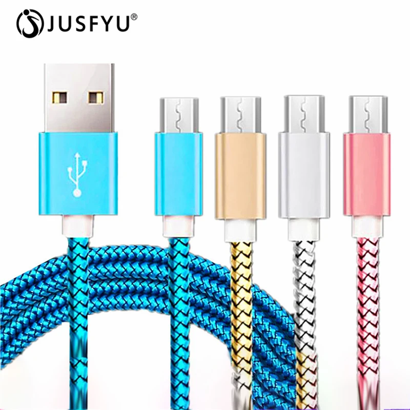 Зарядный кабель Micro USB C 0 5 м/1 м/2 м/3 м с нейлоновой оплеткой для iPhone X XS Samsung Galaxy S7 S8