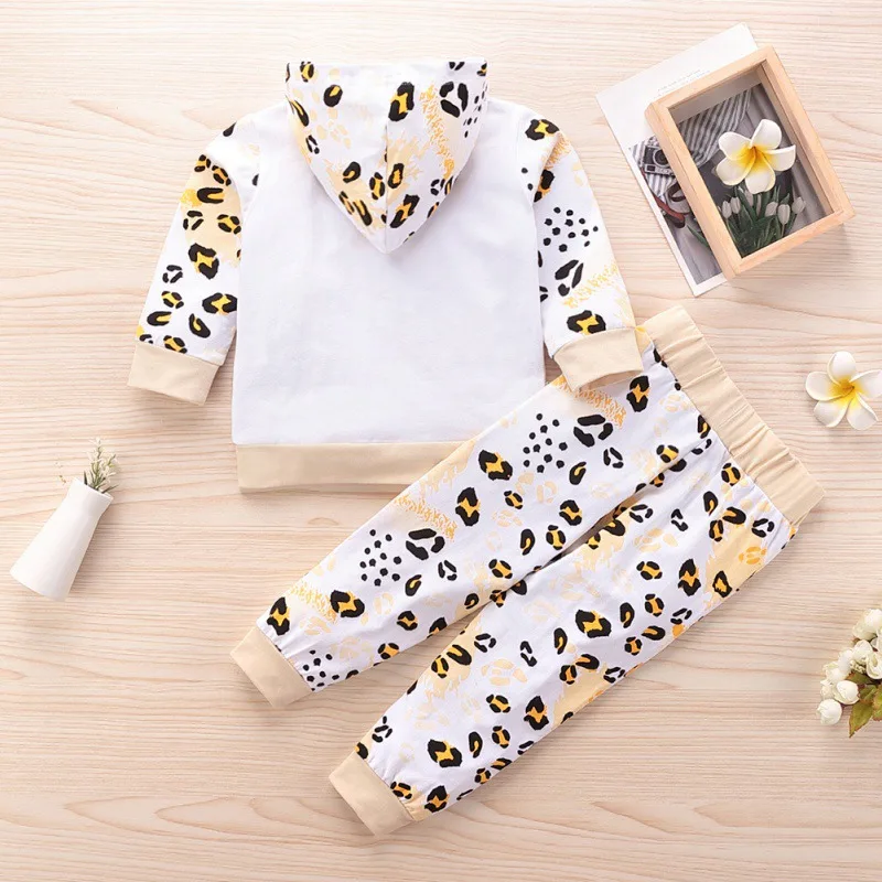 

Autumn Kids Children Girl Boy Clothes Sports Leisure Hooded Ooversize Soft Sweatshirt+Tousers Outfits 2Pcs Set Cotton Tracksuit