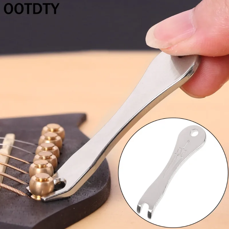 

OOTDTY 1Pc Acoustic Guitar Bridge Pins Puller Extractor Removal Tool Stainless Steel
