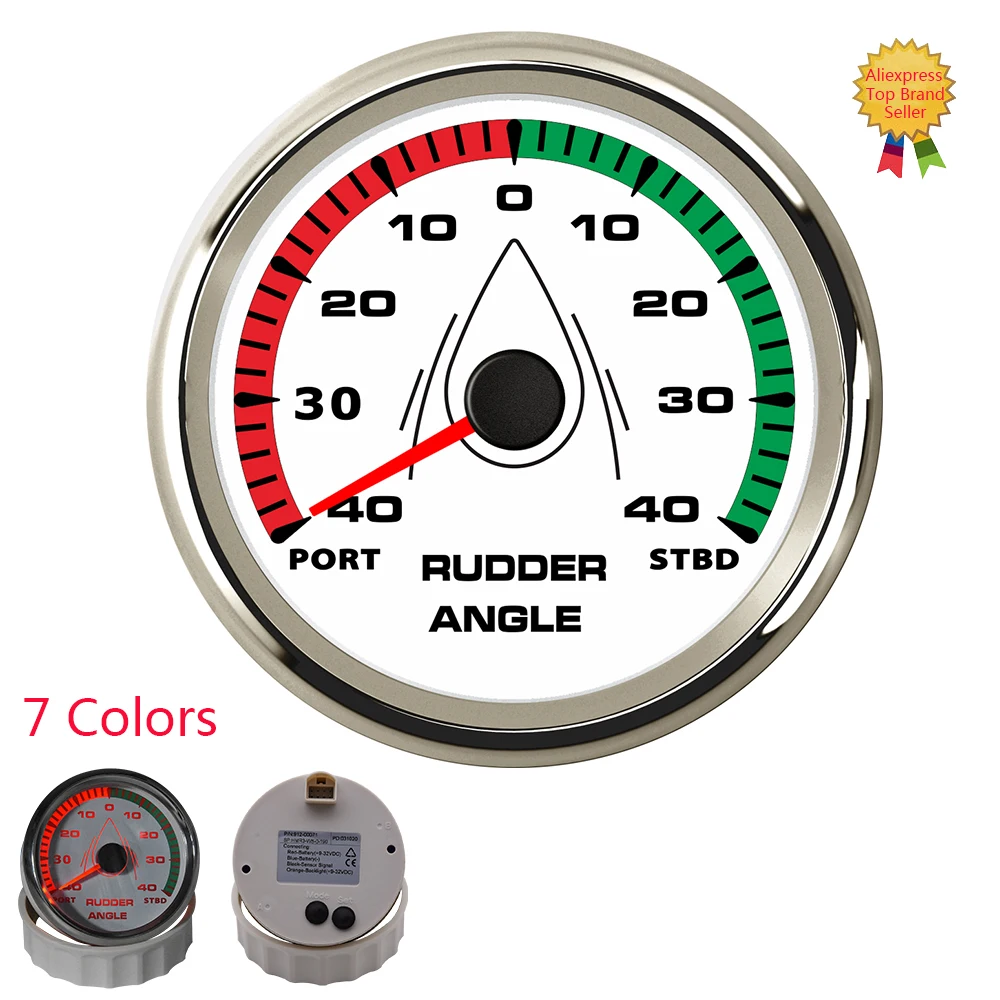 Упаковка 1 руля угол индикатор подсветки Угловые датчики 85 мм Морской метр 0 190ом