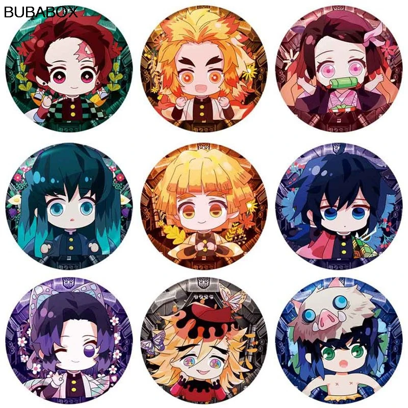 Аниме Demon Slayer: Kimetsu no Yaiba Kamado Tanjirou Косплей Bedge мультфильм собирать рюкзаки сумки