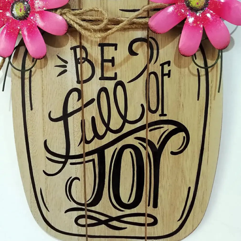 

Wooden Hanging Sign Creative Spring Garden With Iron Hanging Board Easter Listing Easy To Install Board