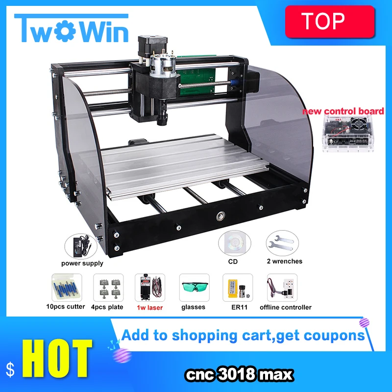 CNC 3018 Pro Max лазерный гравер GRBL 3 оси pcb деревянный маршрутизатор машина DIY гравировальный станок для мини гравера, может работать с автономным