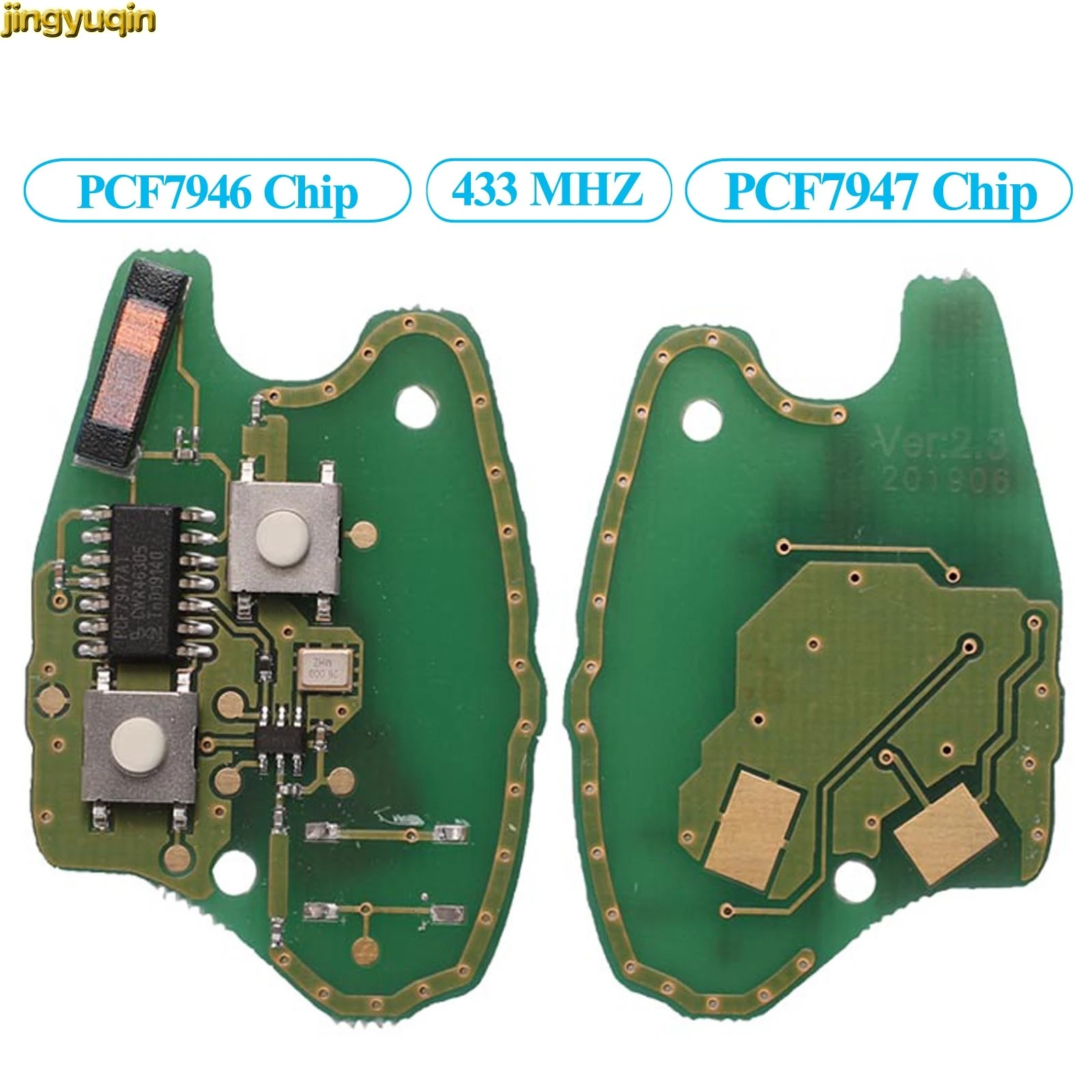 jingyuqin Дистанционного ключа автомобиль плата PCF7946 / PCF7947 Чип для Renault Clio Scenic Kangoo Megane