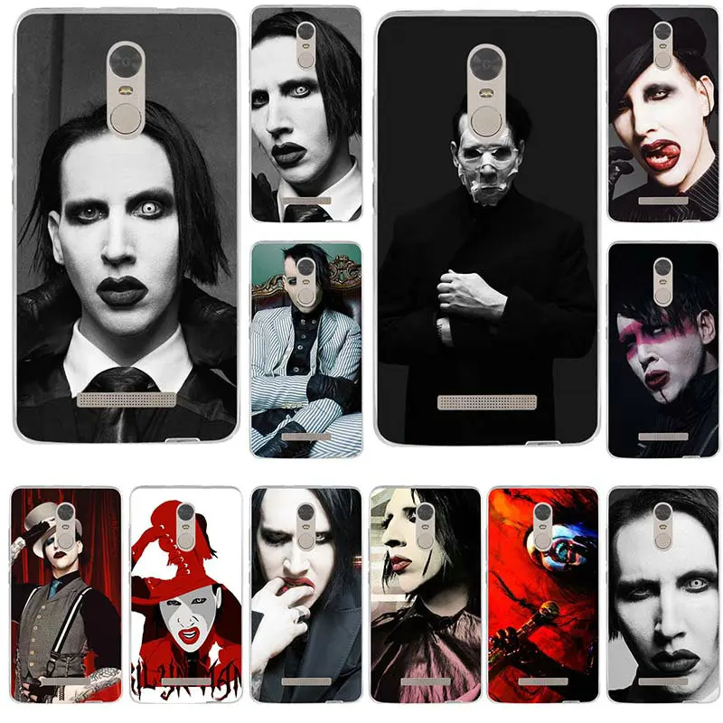 Marilyn Manson Брайан Варнер искусство для Xiaomi Redmi Mi Note 2 3S 4X 4A 5 6 5S 5A 8 A1 Pro Plus корпус мягкий