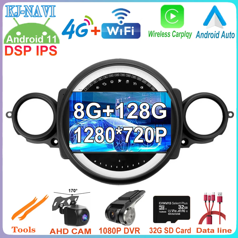 

9 Inch 1280*720P Resolution Screen Android 11 For BMW Mini 2007 - 2015 Car Player Video GPS Navigation Multimedia 4G Lte