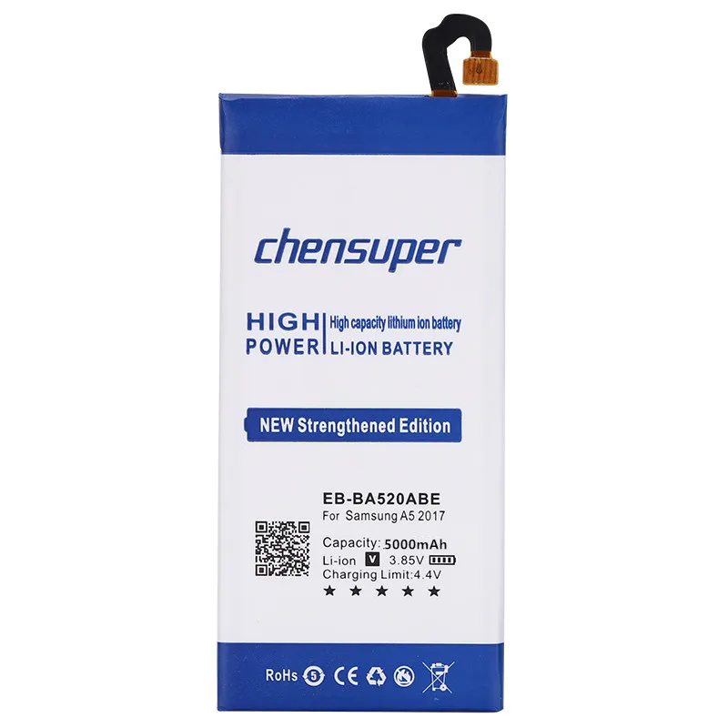 Chensuper 5000 мАч EB BA520ABE батареи для Samsung Galaxy A5 2017 SM A520F A520F/DS A520K A520L батареи|Аккумуляторы