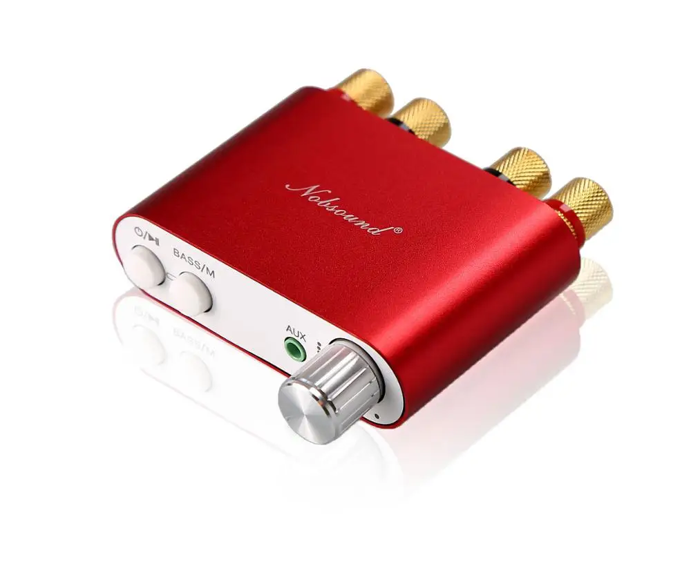 Nobsound NS-10G мини TPA3116 Bluetooth цифровой усилитель мощности стерео HiFi усилитель для домашнего аудио 50 Вт* 2 - Цвет: Красный