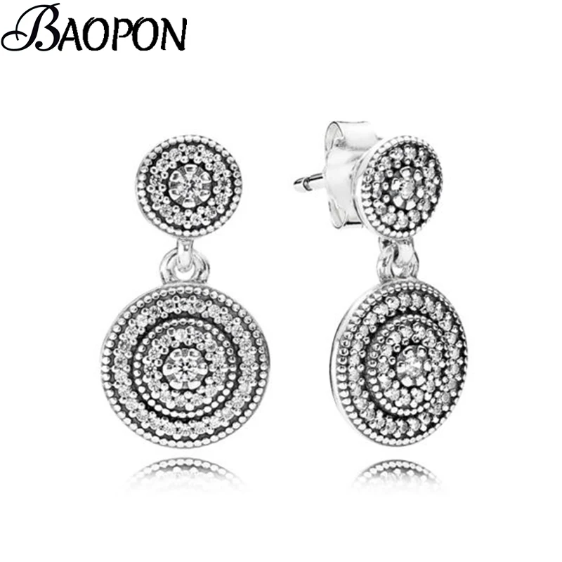 BAOPON, новинка, серебряные серьги-капли для женщин, Корея, Оригинальные круглые серьги, массивные ювелирные изделия, подарок, Прямая поставка