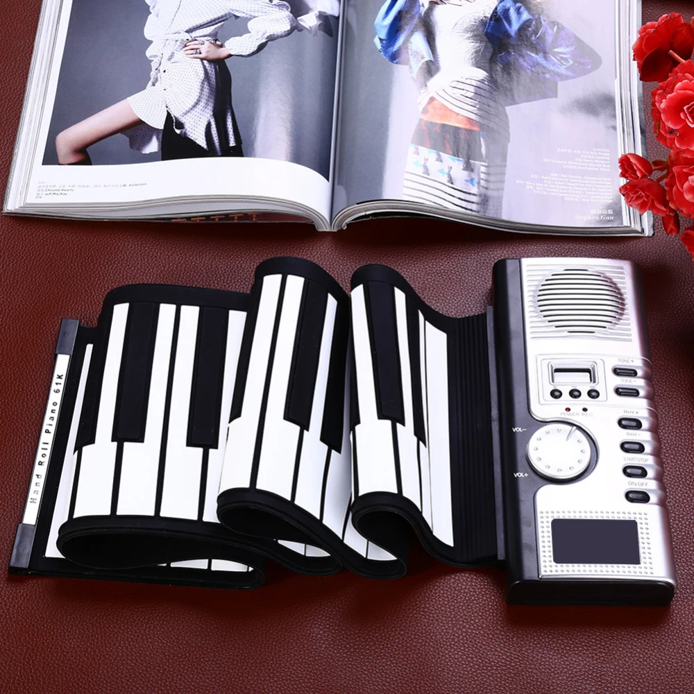 61 Классическая Гибкая силиконовая складная электронная клавиатура рулонное