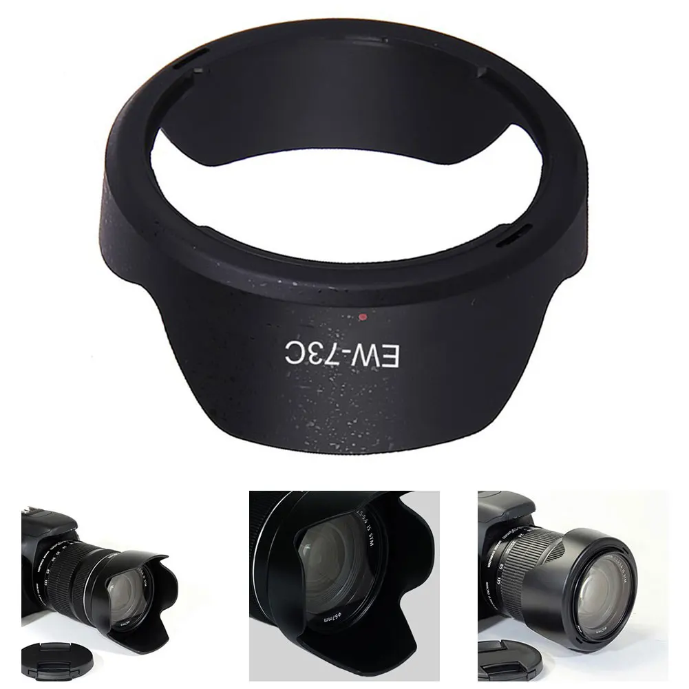 Бленда для объектива EW 73C Пластик байонет бленда совместим с Canon 650D EF S 10 18 мм F4.5 5.6