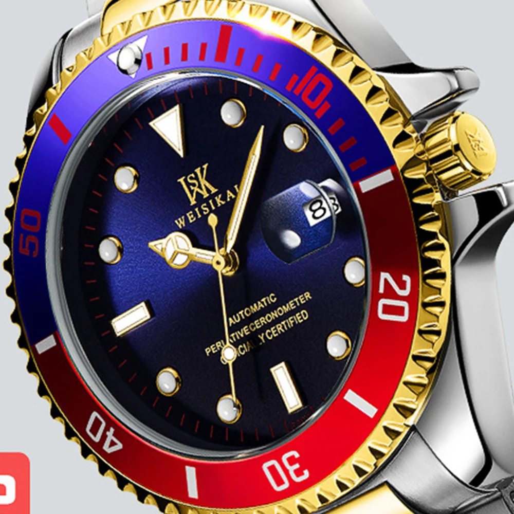 

2021 Hot Sell Men Watch Top Luxury Ceramic Bezel 100M Waterproof Diver Mechanical Watch Automatic AAA Clocks Relógio masculino