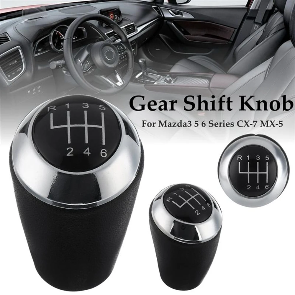 Car Accessories For MAZDA 3 BK BL 5 CR CW 6 II GH CX-7 ER 5/6 Speed Manual Gear Shift Knob Shifter | Автомобили и мотоциклы