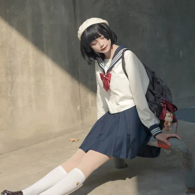 Школьная форма Jk милый Повседневный матросский костюм для девочек платье Jpanese