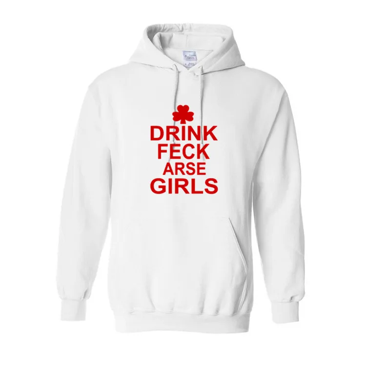drink feck arse girls Hot Hoodies men Autumn And spring Brand Sweatshirts Men High Quality mens hoodie letter printing fashion | Мужская