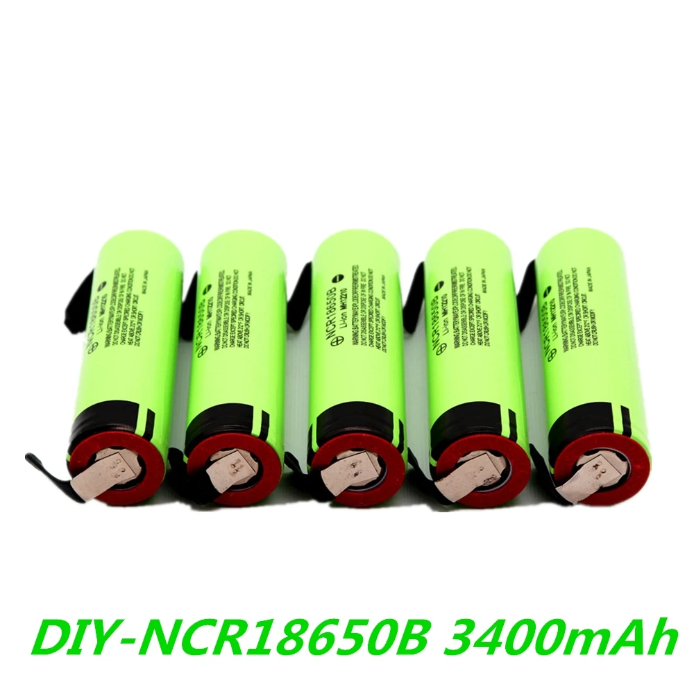 

100% Original Nuevo NCR 18650B 18650 Li-ion Recargable De La Batera De 3400 MAh 3,7 V Para Linterna/or +DIY Nquel Pieza
