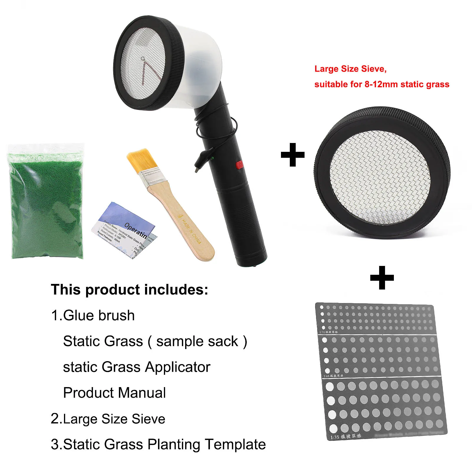 Миниатюрная модель поезда Материал Флокирование статического аппликатор травы