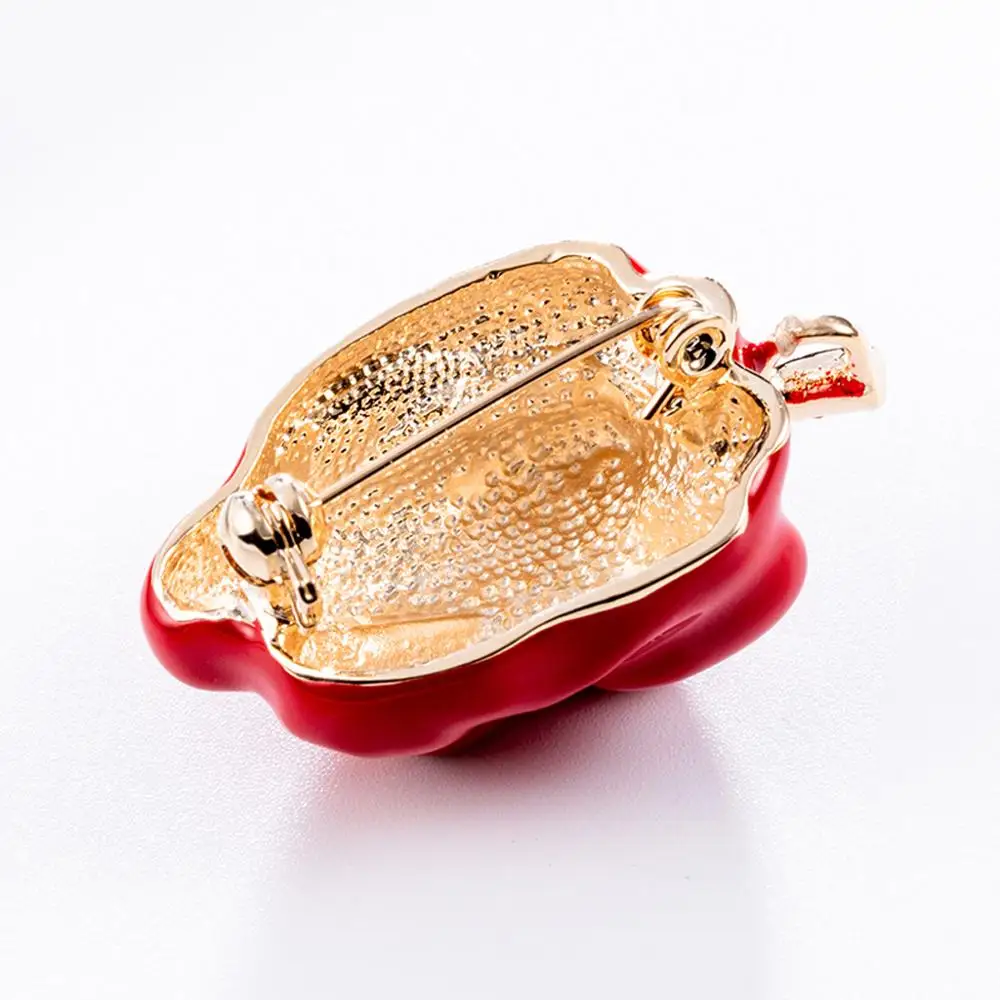 3 шт/партия Нежный красный перец овощи эмалированные Броши 2019 женщин мужчин