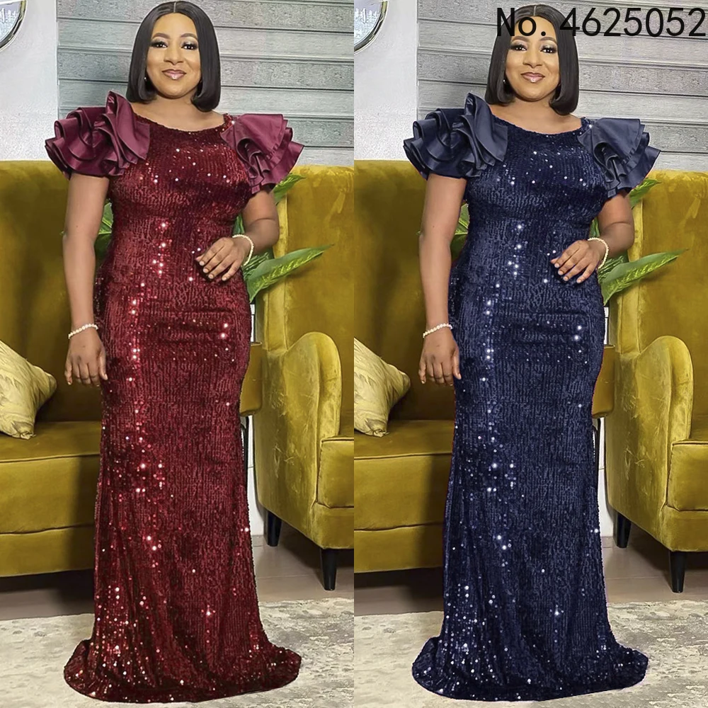 Новое африканское красное платье с блестками одежда из Кении вечернее