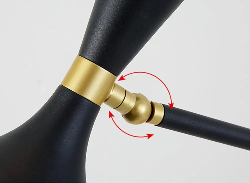 Двойной напольный светильник 2 * E27 новейший дизайн черный или белый