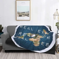 flat earth flat is fact blanket bedspread bed plaid bed plaid throw blanket fleece blanket luxury beach towel