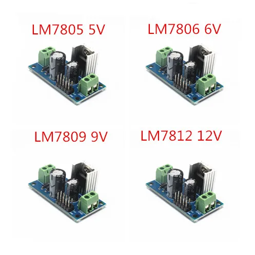 Модуль питания LM7805 LM7806 LM7809 LM7812 с тремя клеммами постоянного/переменного тока