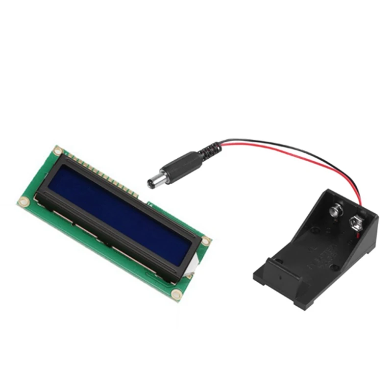 2-линейный ЖК-модуль 16 символов синий экран с подсветкой и держатель аккумулятора