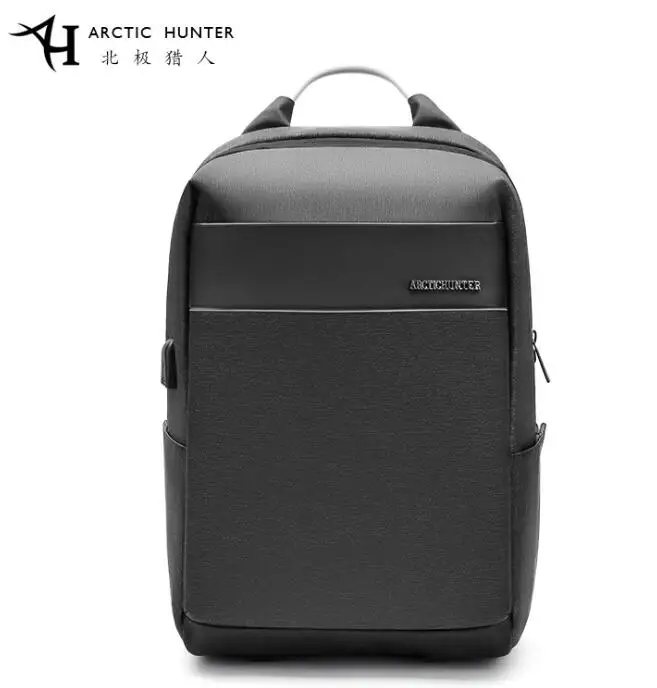 ArcticHunter Анти-Вор модный мужской рюкзак Многофункциональный Водонепроницаемый 15,6 дюймов Сумка для ноутбука Мужская зарядка через usb дорожная сумка Новинка - Цвет: Gray