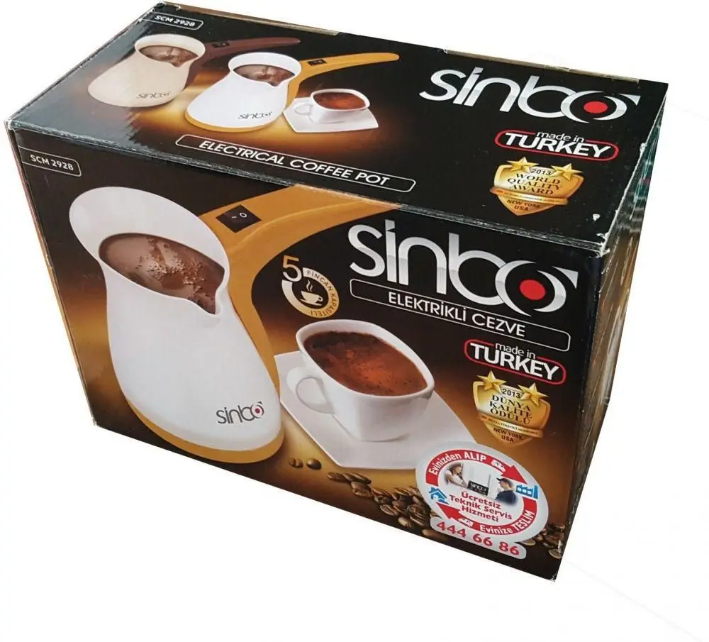 

Sinbo coffee machine electric Turkish coffee Espresso Cappuccino easy portable fast wired 1000W 0.4L 5 cup capacity