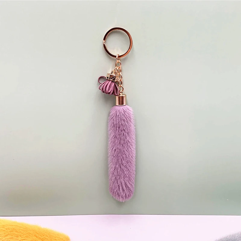 Пушистый брелок с хвостом из искусственного меха модная женская сумка