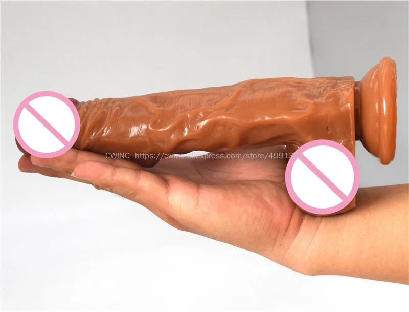 22.5cm Didlo Black Men Realistic Thick Penis for Women Vaginal Anus Sex Toy | Красота и здоровье