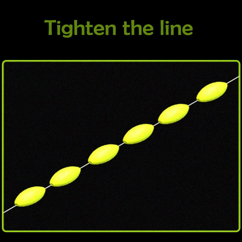 100 шт. флуоресцентная пена традиционная леска поплавок космические бобы стопор