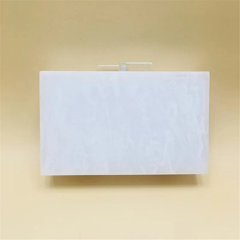

Mini Brands Women's Wallet Acrylic Clutch Purse Evening Bags White Shoulder Crossbody Chic Wedding Party Luxury Designer Handbag