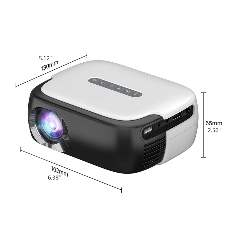 

Mini Projector 860 Support Full 1080P Video Home Theater Portable Projector Connecting Phone PC DVD