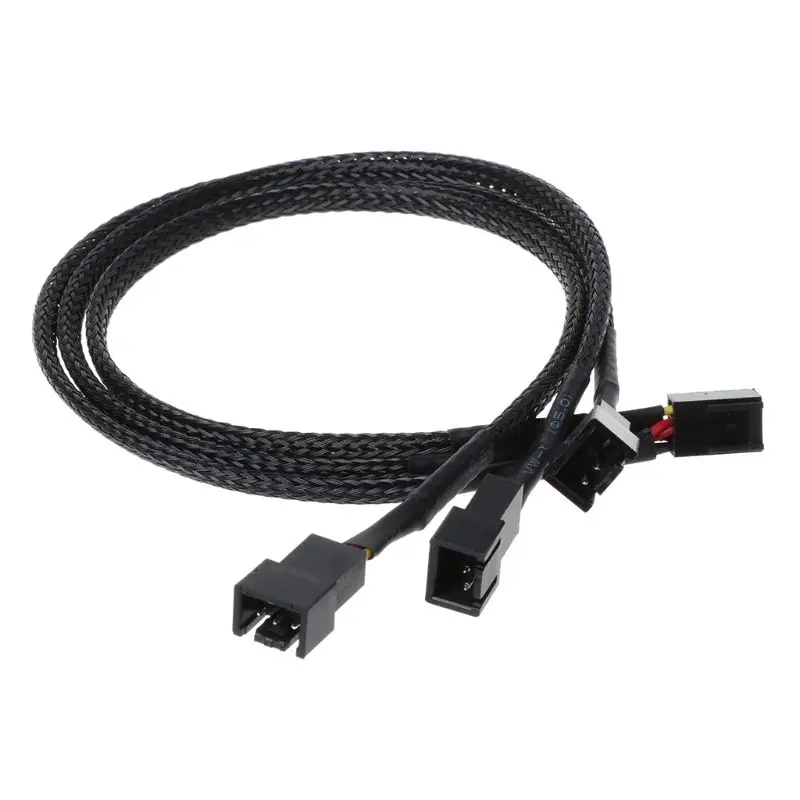 

12V 30CM 3Pin Fan PWM 1 to 3 Way Power Supply Extension Cable Y Splitter Port Multiplier PC Computer Cooling 22AWG Wire QXNF
