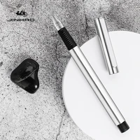 jinhao 65 series fountain pen steel barrel airplane extra fine tip ink pens office business school writing calligraphy