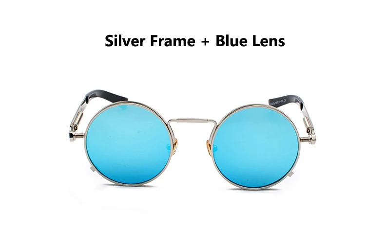 Oculos de sol feminino женские красные очки круглые стимпанк металлические пружины Поляризованные солнечные ретро-очки мужские uv400 Высокое качество