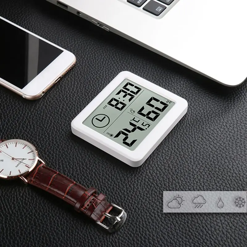 

Automatic Electronic Temperature&Humidity Monitor Clock 3.2" LCD Digital Screen C7AC