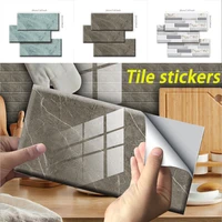 24pcs matte surface tile stickers waterproof self adhesive wall stickers suitable for kitchen bathroom wardrobe art stickers