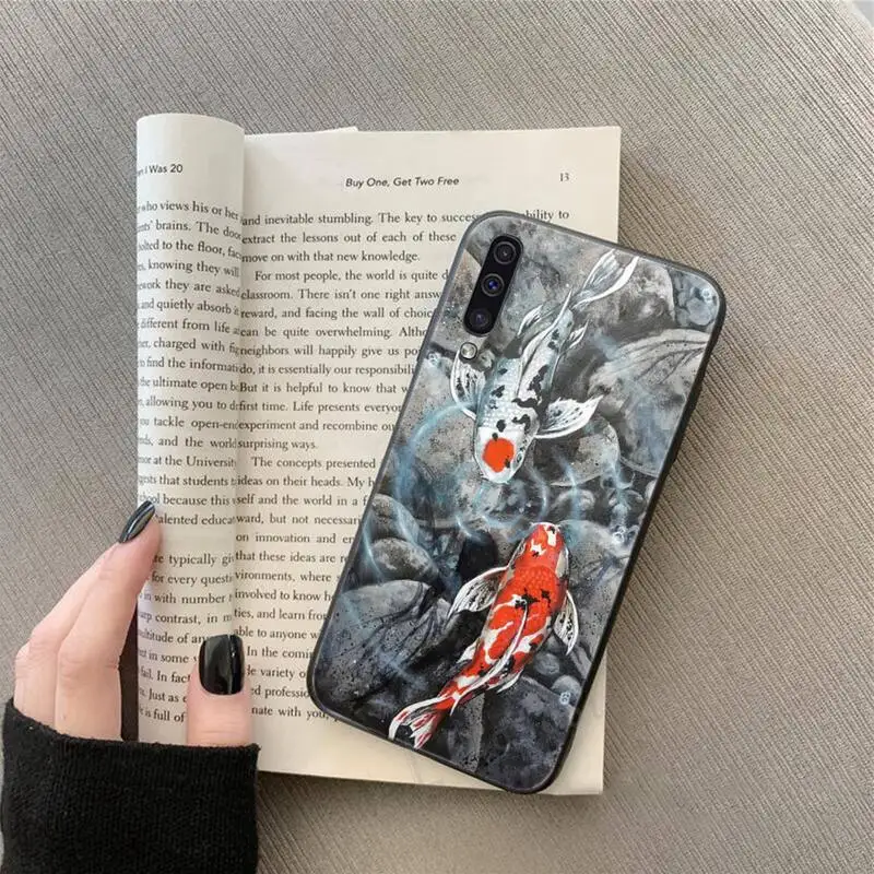 

Chinese Koi Fishes Phone Case For Samsung Galaxy A 3 6 7 8 10 21 01 11 31 91 10S 20S 30S 50S PLUS