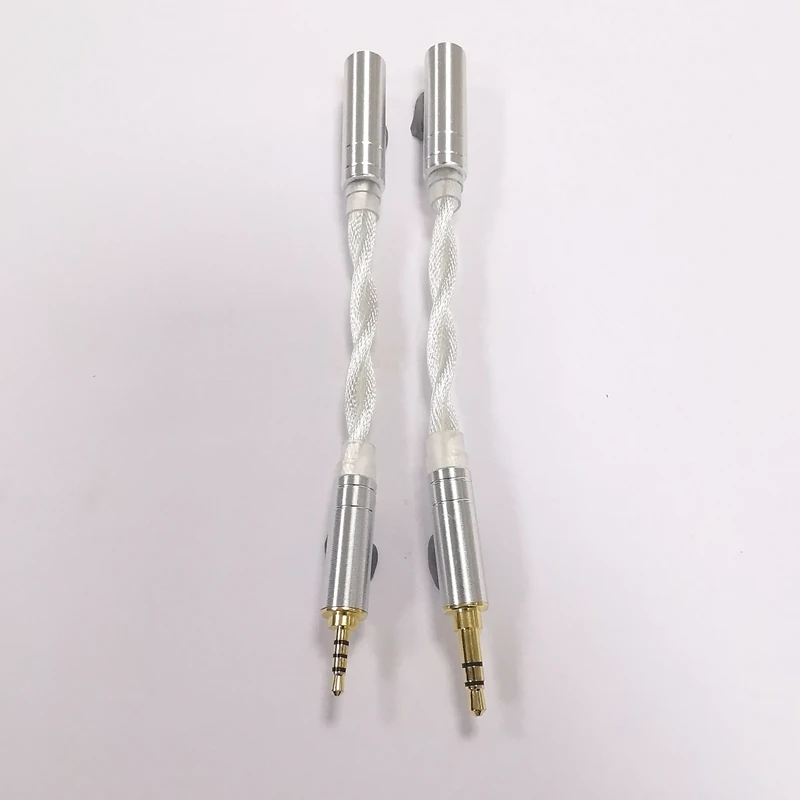 2cores litz single crystal copper plated silver adapter cable 2 5 female to 3 5 male cable for zsx cca c12 v90 ba5zs10 pro zsn free global shipping