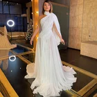 Элегантное шифоновое платье LORIE на одно плечо, блестящее вечернее платье с жемчугом для торжественных мероприятий, красивое платье для конкурса, 2022