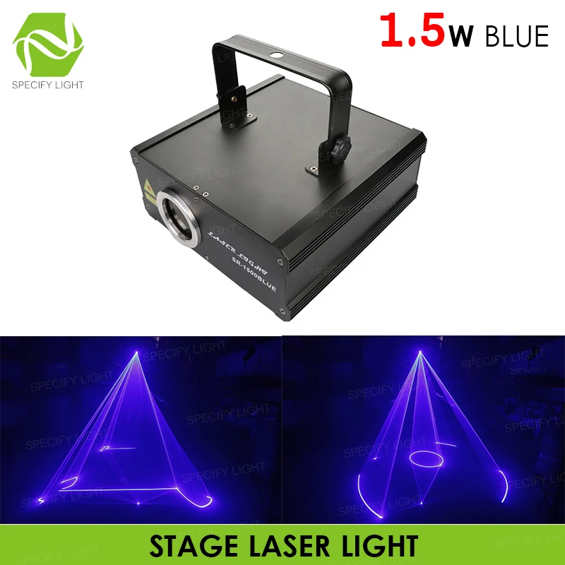 DMX 512 2D + 3D многоцветный 1 Вт RGB лазерный светильник DJ сценический алюминиевый
