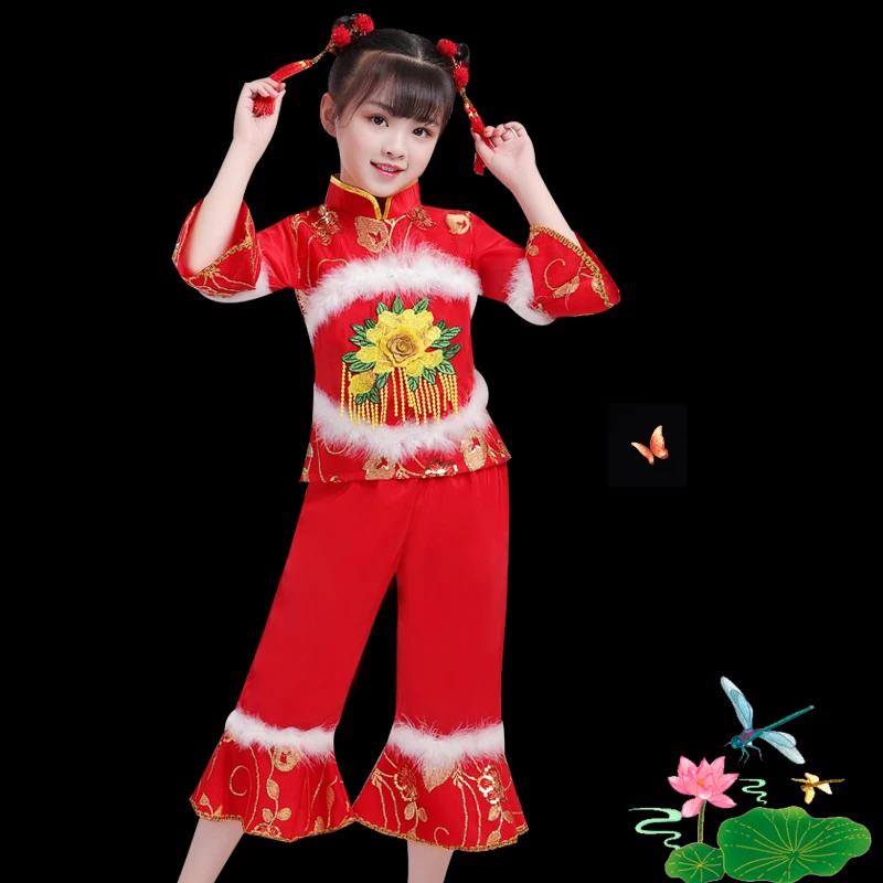 Детские костюмы для танцев Янко в новом стиле одежда выступления национальном