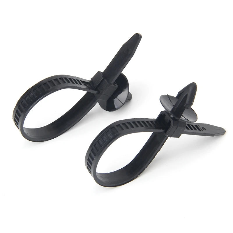 30 шт. нейлоновый черный автомобильный ремень для кабеля нажимной фиксатор