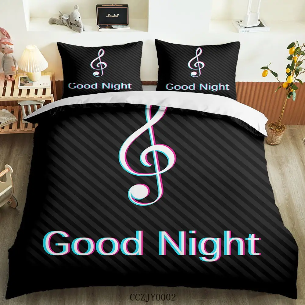 

BailiPromise good night muice bedding set bedroom 3D print colourful pillowcase queen king full size ensemble de literie