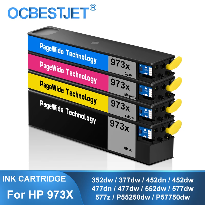 Совместимый чернильный картридж для HP 973 973X 973XL с полными пигментными чернилами