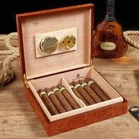 cedar wood travel humidor cigar box portable cigar case w hygrometer humidifier cigar humidor box for cohiba cigars 20 count